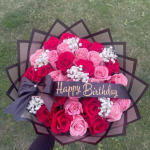 Birthday bouquet with the 🎀 ribbon